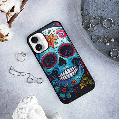 iPhone 16 Plus Case — Graffiti Skull Art Seamless Pattern Vibrant, Unique Phone Case Design