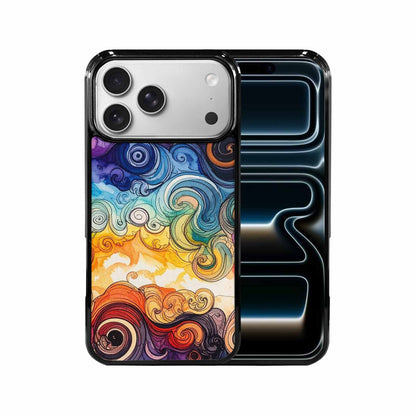 iPhone 17 Pro Max Case — Tie Dye Swirls (black Tie Dye, Custom Print Case Cover
