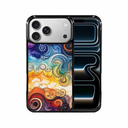 iPhone 17 Pro Max Case — Tie Dye Swirls (black Tie Dye, Custom Print Case Cover