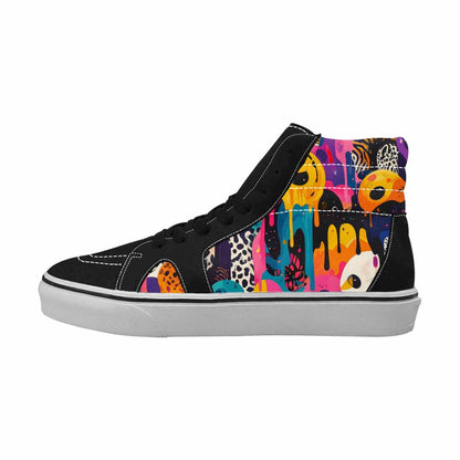 MEN'S Melting Aliens High Top Canvas Melting Art Sneakers