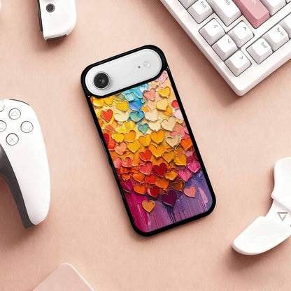 iPhone 17 Air Case — Full Color Vibrant Heart Burst Original, Custom Phone Case