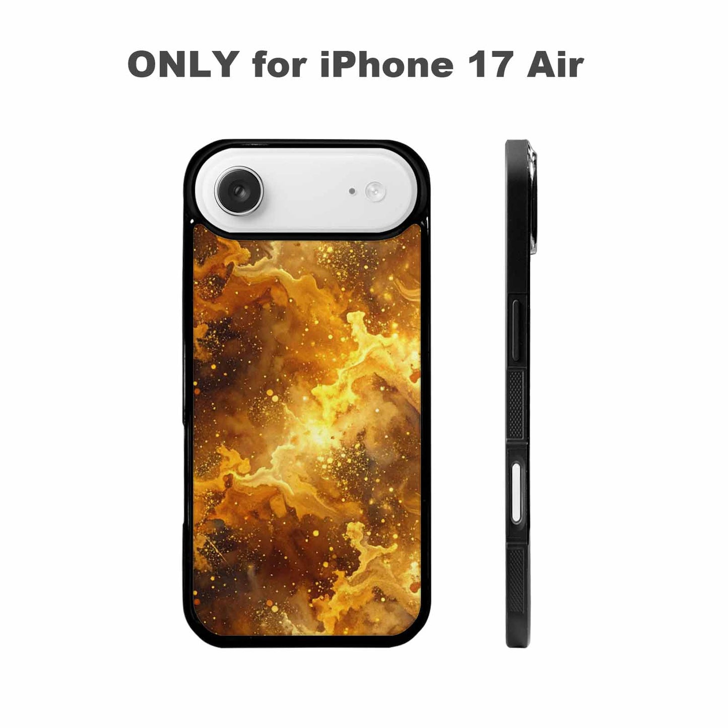 iPhone 17 Air Case — Galaxy Art Golden Cosmic Glow Galaxy, Unique Phone Case Design