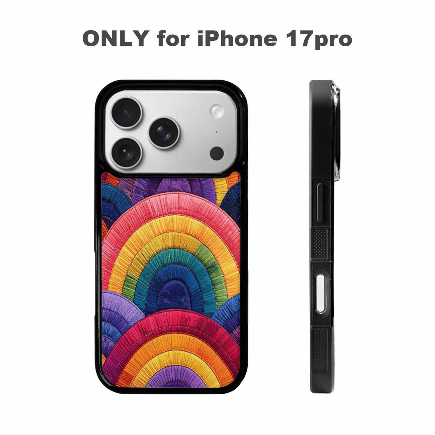 iPhone 17 Pro Case — Vivid Camo Rainbow Arc Camo, Personalized Phone Case