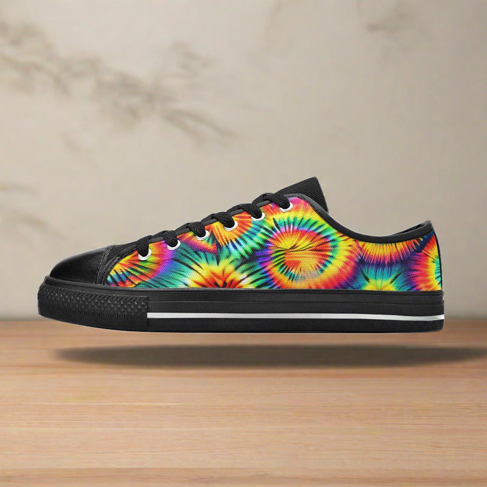 Jellyfish Crimson Black One Of A Kind WOMEN Bold Art - Freaky Shoes | Custom Art Sneakers