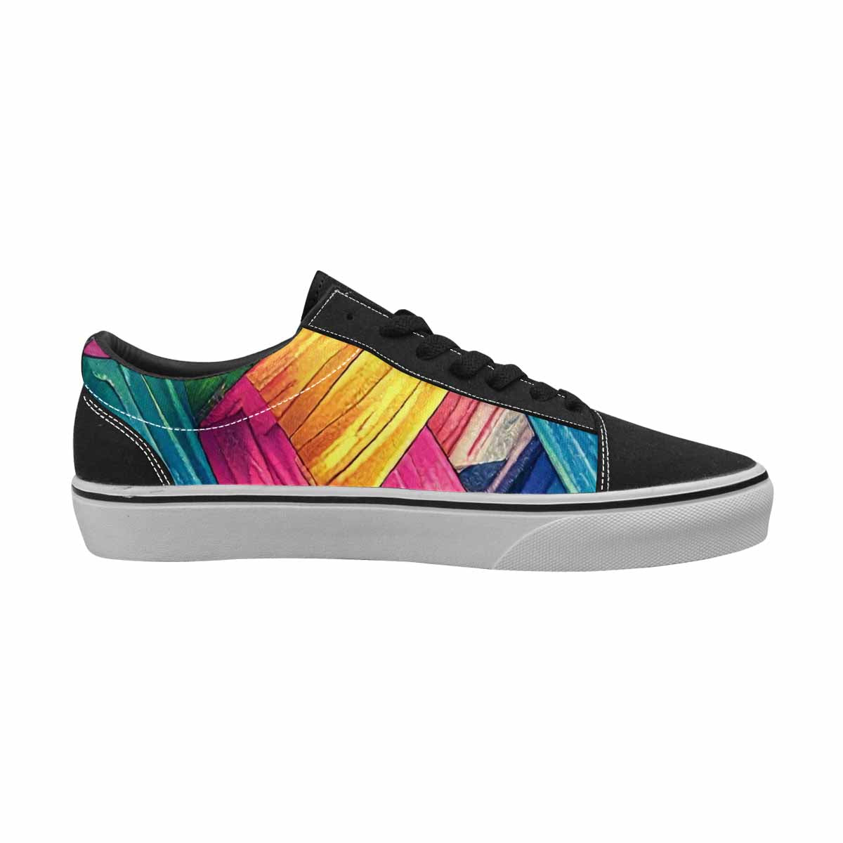 MEN'S Polysexual Flag Color Canvas Lace-Up Vivid Custom Sneakers