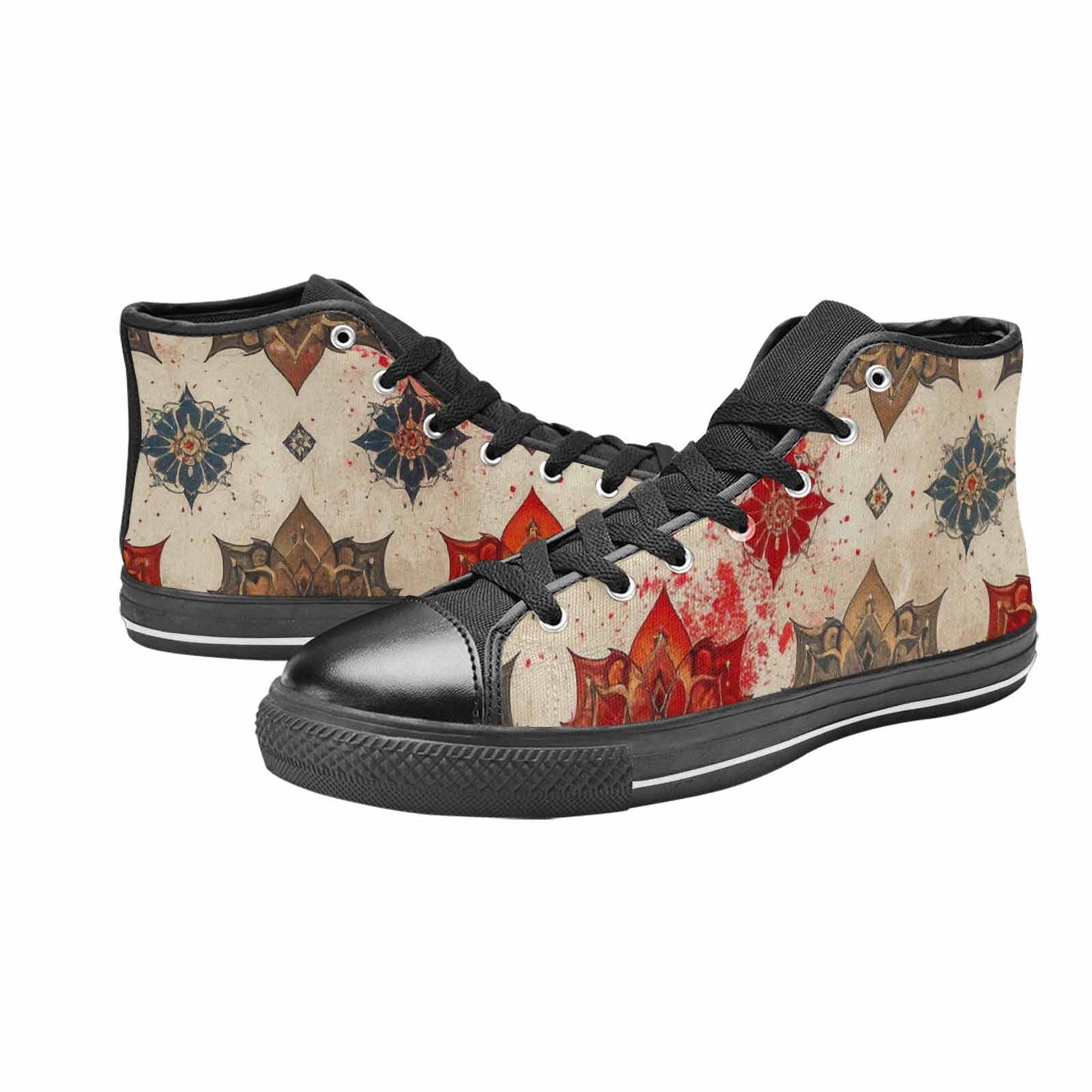 MEN'S Mandala High Top Canvas Dark Academia Custom Sneakers