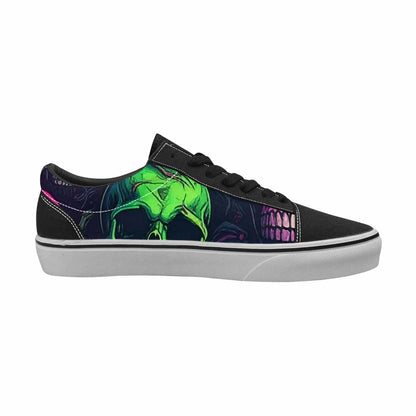 MEN'S Skulls - Neon Canvas Lace-Up Vivid Sneakers