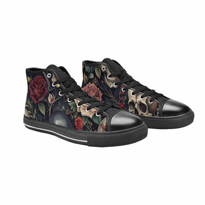 MEN'S Skulls - Roses High Top Canvas Vivid Shoes