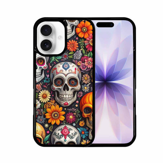 iPhone 17 Case — Greyscale Black And White Gothic Skulls, Personalized Phone Case
