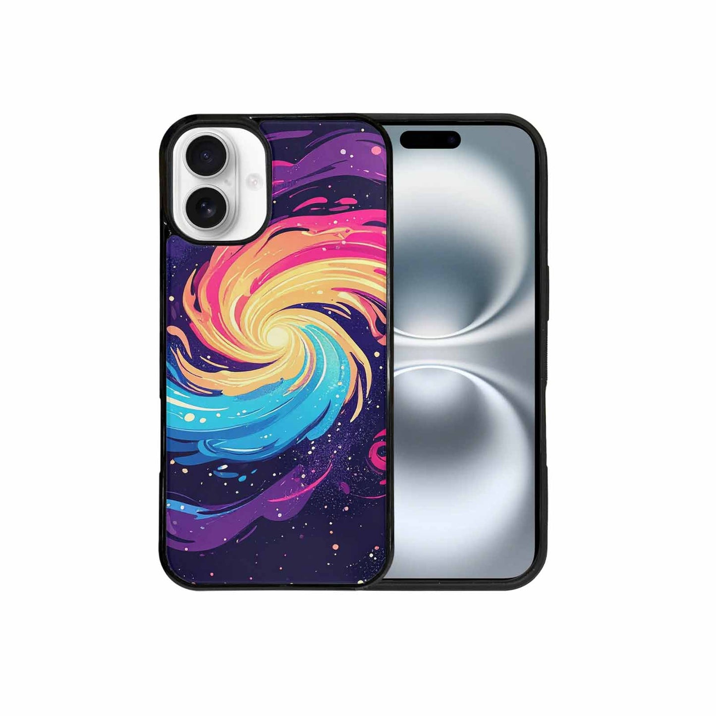 iPhone 16 Plus Case — Love Wins Galaxy Seamless Pattern Vibrant, Custom Print Case Cover