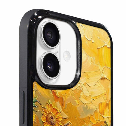 iPhone 17 Case — Impressionist Sunflower Brushstroke Pattern Floral, Unique Phone Case Design