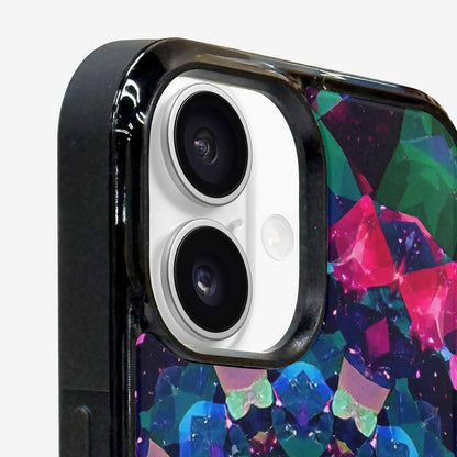 iPhone 16 Case — Crystal Mandala Art Seamless Pattern Vibrant, Custom Made Phone Cover
