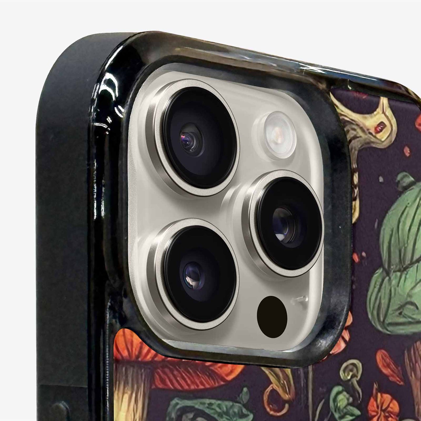 iPhone 16 Pro Max Case — Mushrooms And Skulls, Custom Art Phone Cover