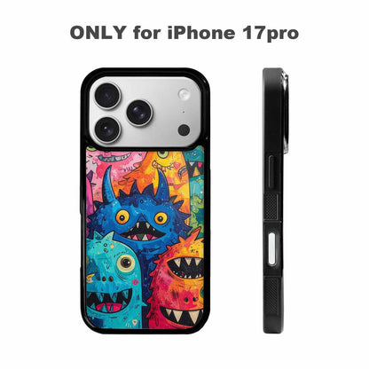 iPhone 17 Pro Case — Seamless Repeating Pattern Of Overlapping Cartoon, Custom Phone Case