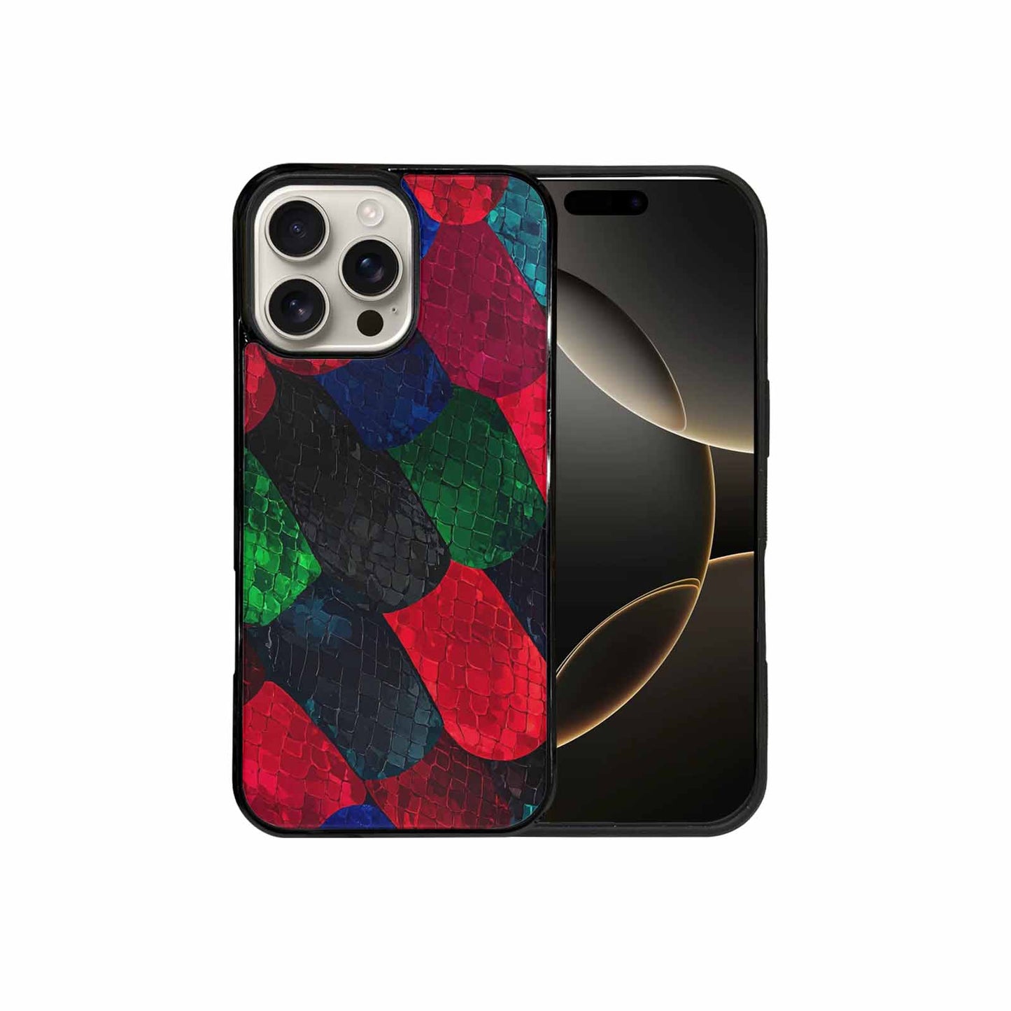 iPhone 16 Pro Max Case — Dark Snake Print, Personalized Phone Case
