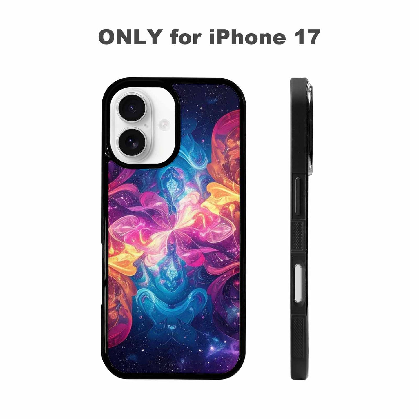 iPhone 17 Case — Rose Galaxy Art Seamless Galaxy Space, Personalized Phone Case