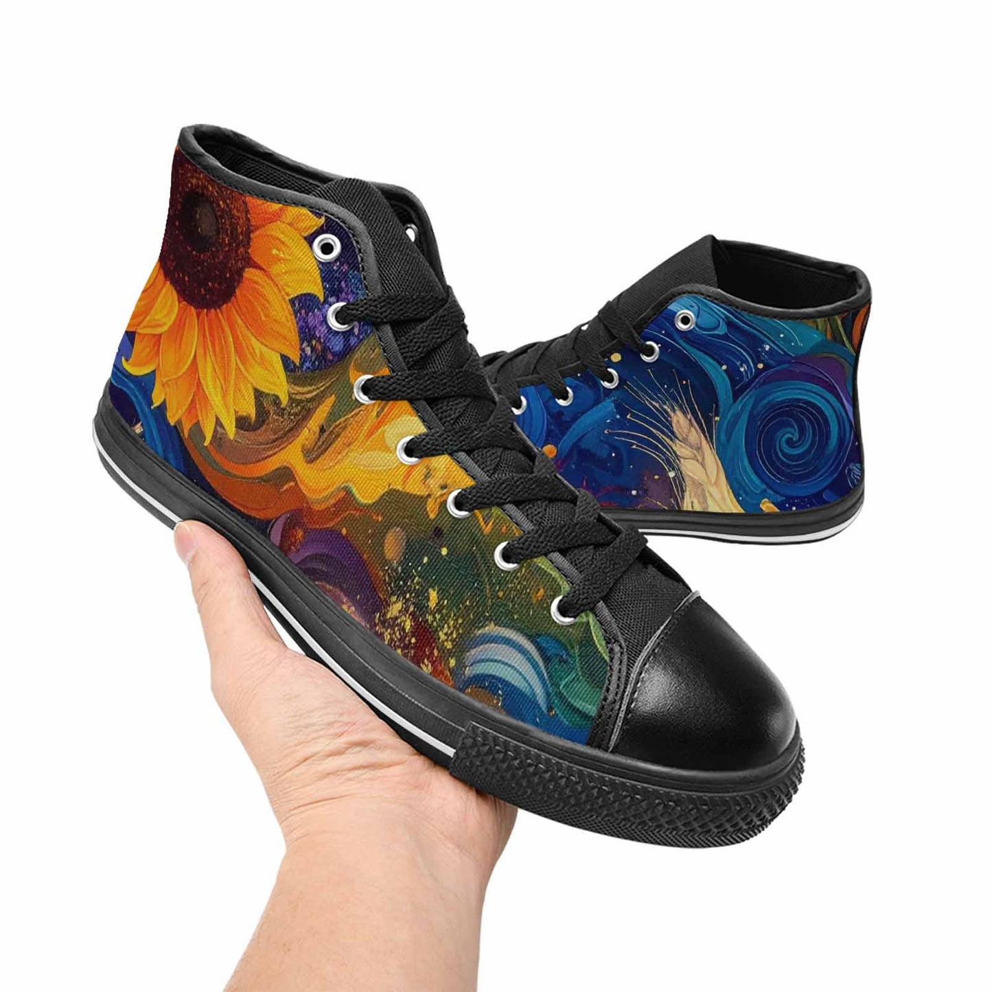 MEN'S Blend All Versions High Top Canvas Vibrant Chaos Sneakers