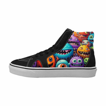 WOMEN'S Monsters High Top Canvas Bold Print Aesthetic Custom Printed Shoes
