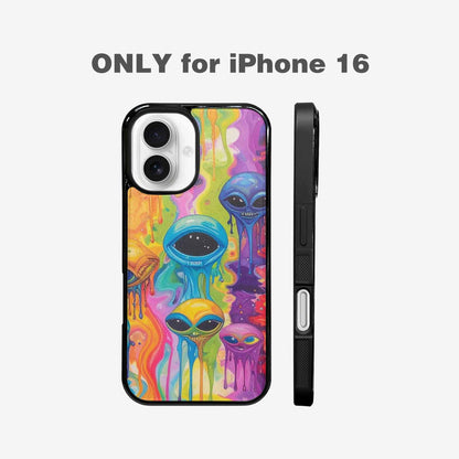 iPhone 16 Case — Aliens Tie Dyemelting Aliens P Bod, Custom Printed Phone Case