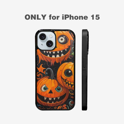 iPhone 15 Case — Cartoon Pumpkin Monster, Custom Designed Case Cover