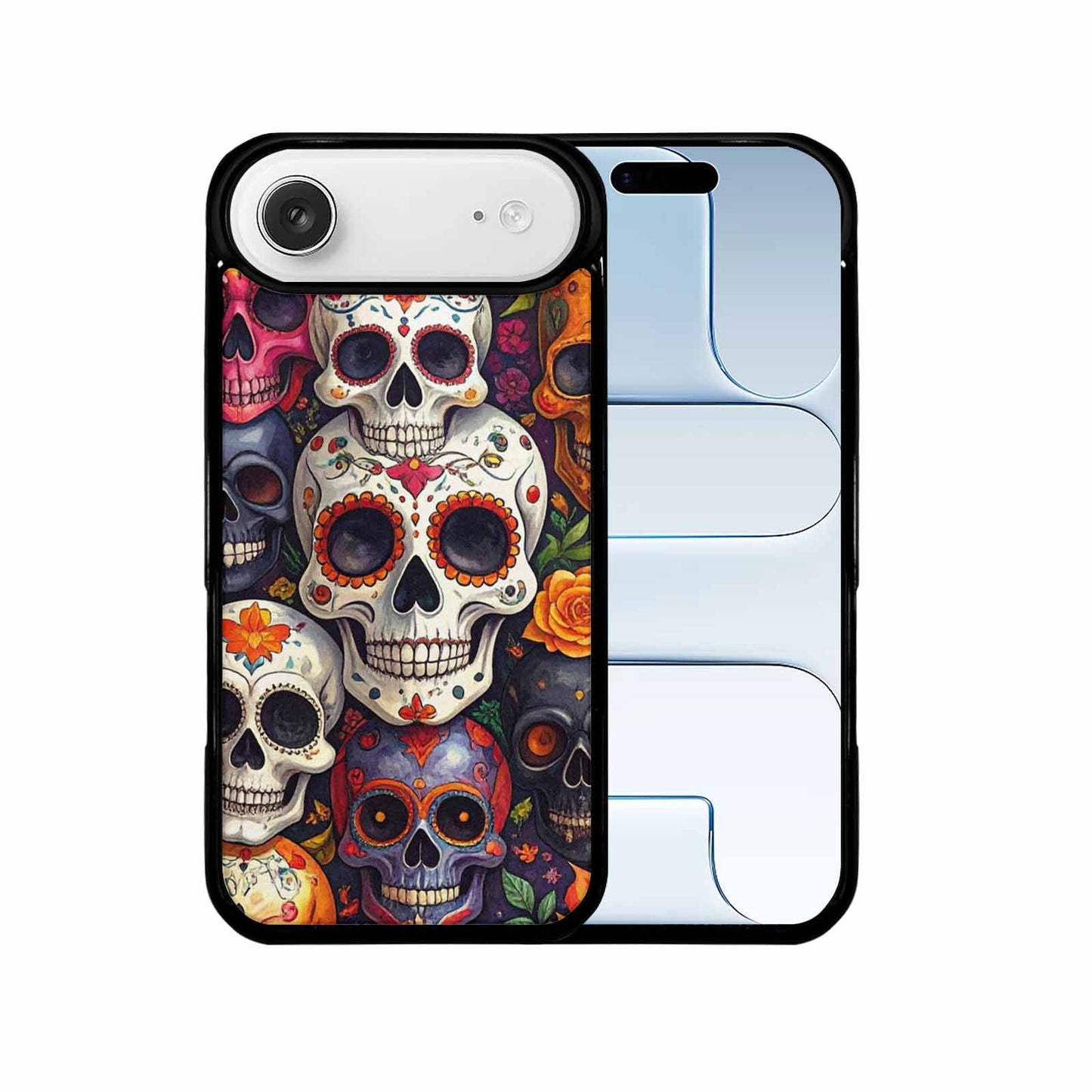 iPhone 17 Air Case — Small Skull Pattern Randomly Varying Gothic, Custom Printed Phone Case