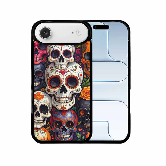 iPhone 17 Air Case — Small Skull Pattern Randomly Varying Gothic, Custom Printed Phone Case