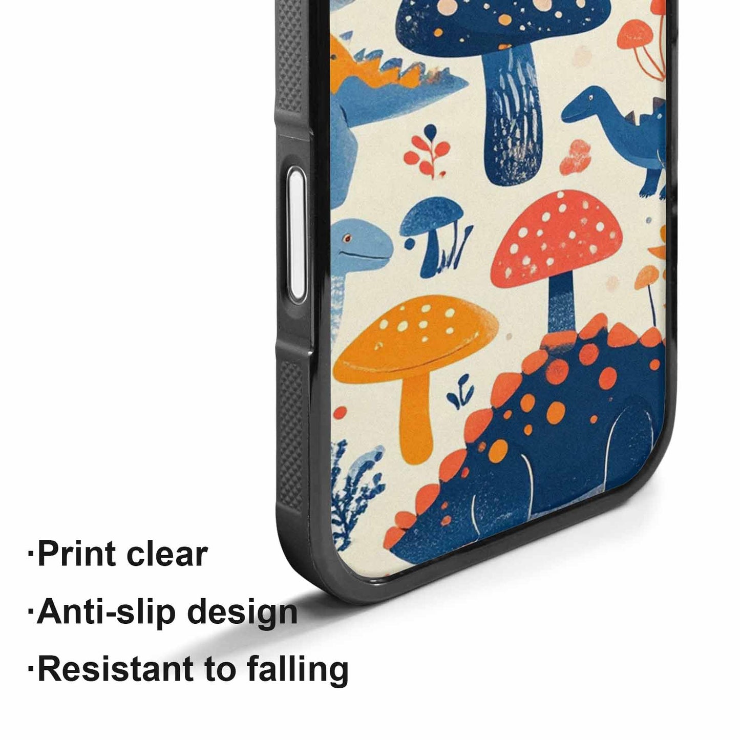 iPhone 17 Case — Vintage Dinosaurs Mushroom Retro Vintage, Custom Printed Phone Case