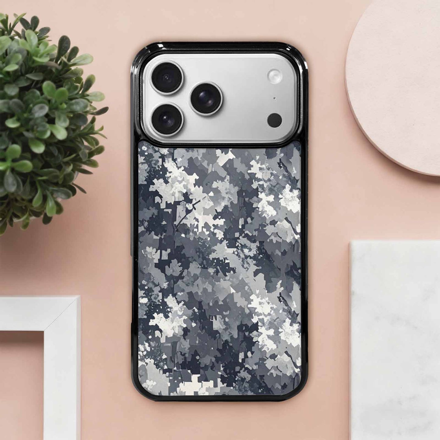 iPhone 17 Pro Max Case — Small Military Camouflage Blotch Camo, Customized Protective Case