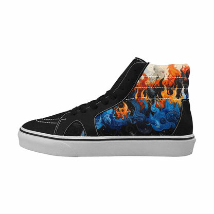 MEN'S Flame Burst High Top Canvas Grunge Shoes