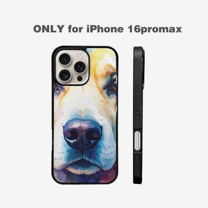 iPhone 16 Pro Max Case — Golden Retriever Watercolor Art Pattern, Unique Phone Case Design