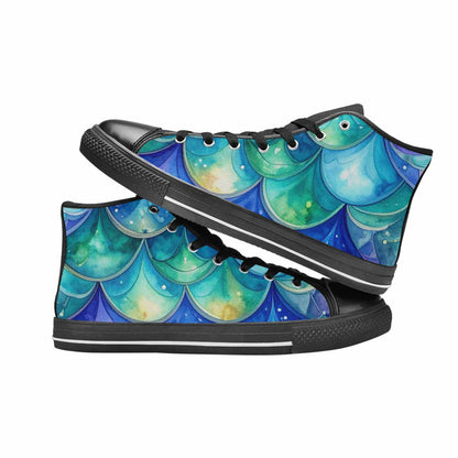 MEN'S Mermaid Scale High Top Canvas Y2K Shoes