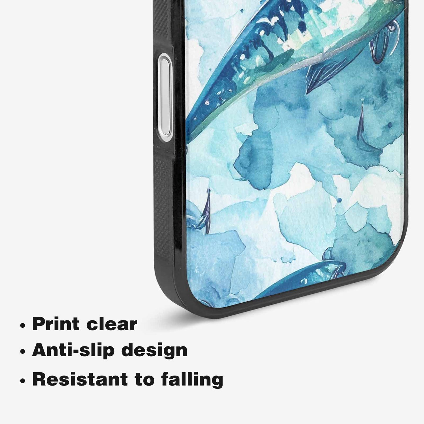 iPhone 16 Case — Fishing Lure And Hook Pattern Seamless, Custom Print Case Cover