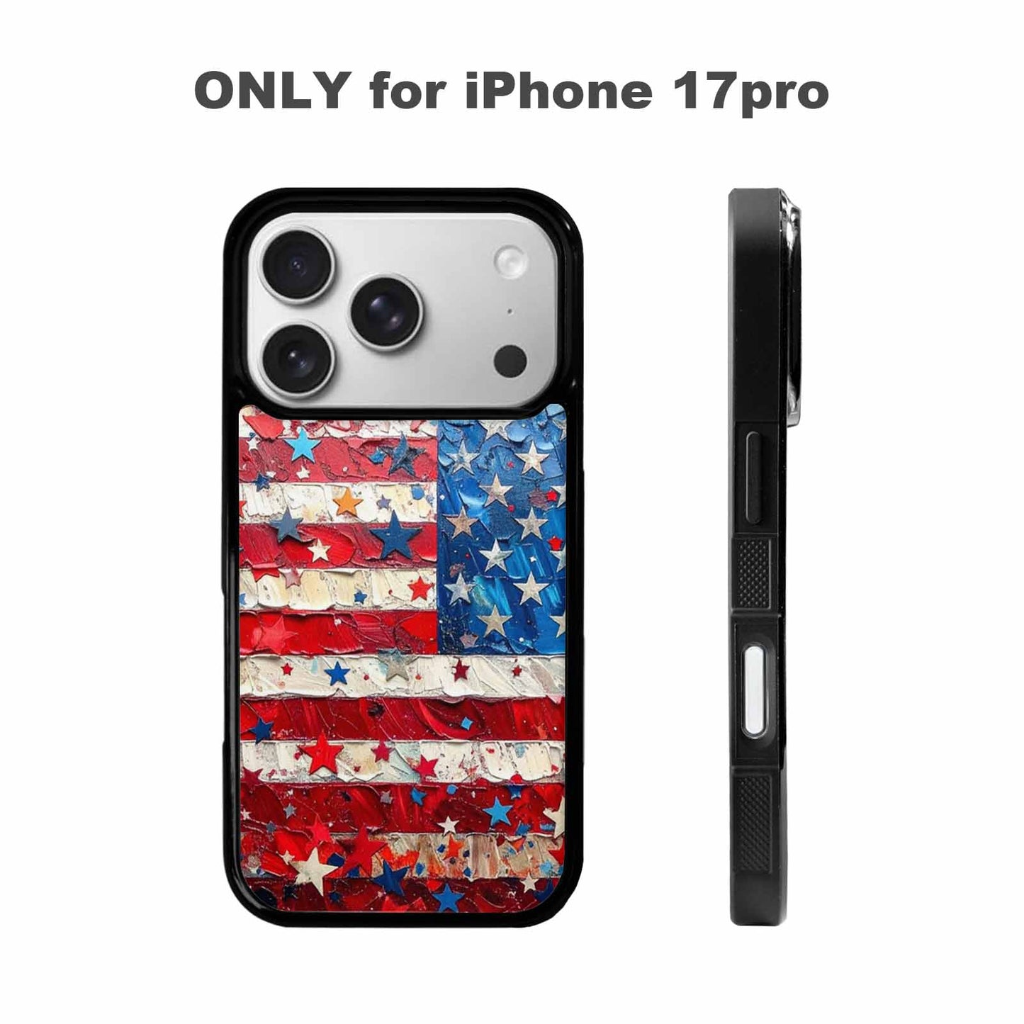 iPhone 17 Pro Case — Patriotic Stars And Stripes American Galaxy, Personalized Phone Case