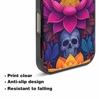 iPhone 15 Pro Max Case — Lotus Skulls, Customized Protective Case