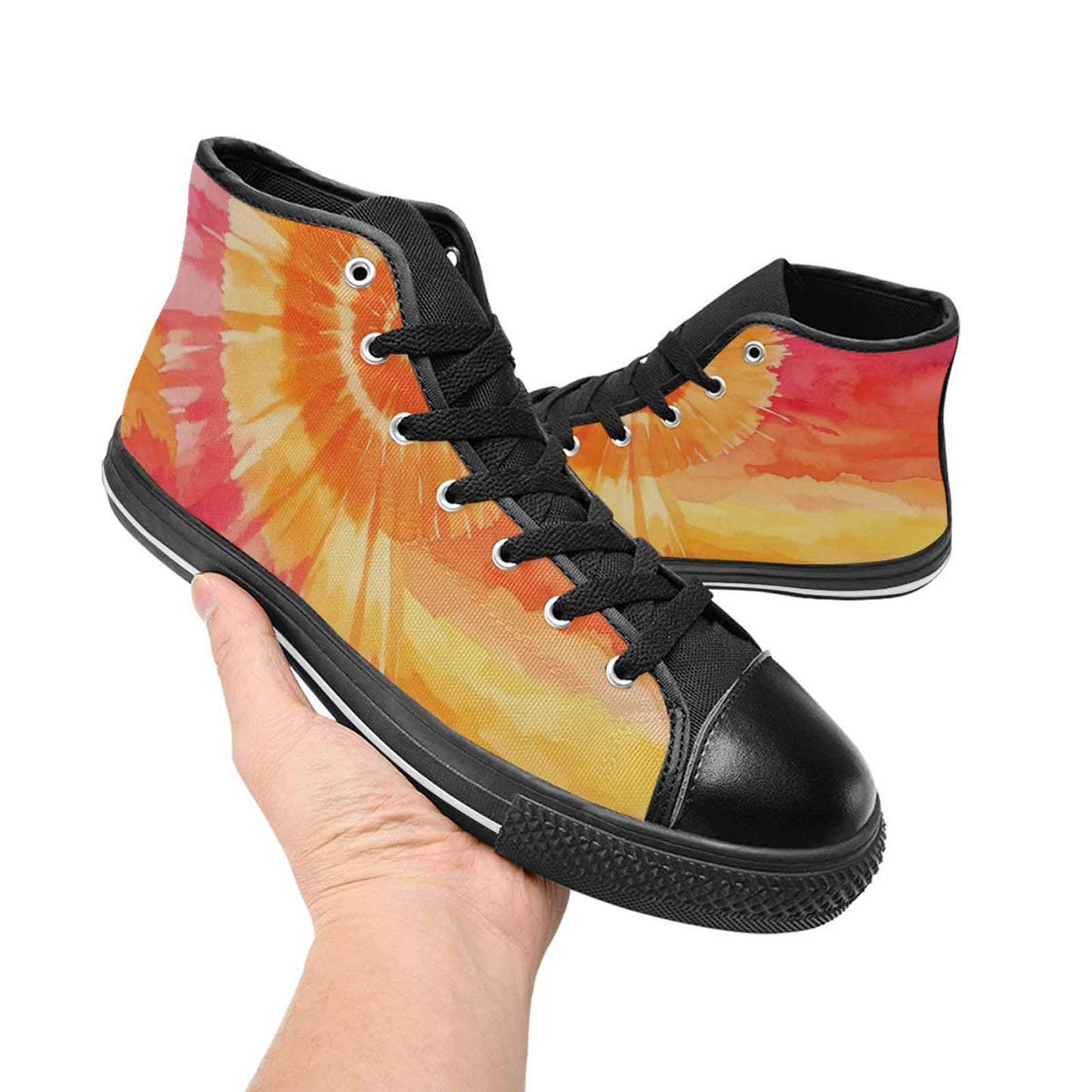 MEN'S Tie Dye - High Top Canvas Y2K Custom Sneakers