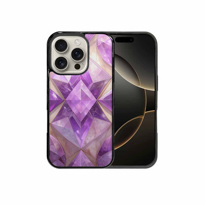 iPhone 16 Pro Case — Amethyst Crystal Art Pattern, Custom Made Phone Cover