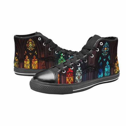 MEN'S Stained Glass Cathedral High Top Canvas Dreamcore Shoes