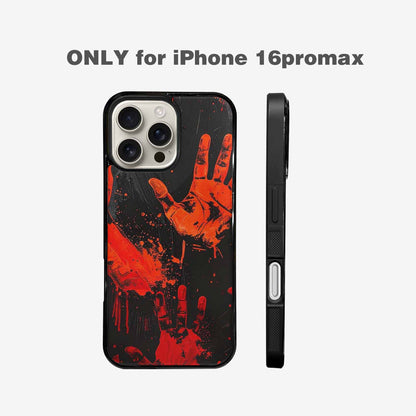 iPhone 16 Pro Max Case — Halloween Splatter Handprint Custom Personalized Phone, Custom Printed Phone Case