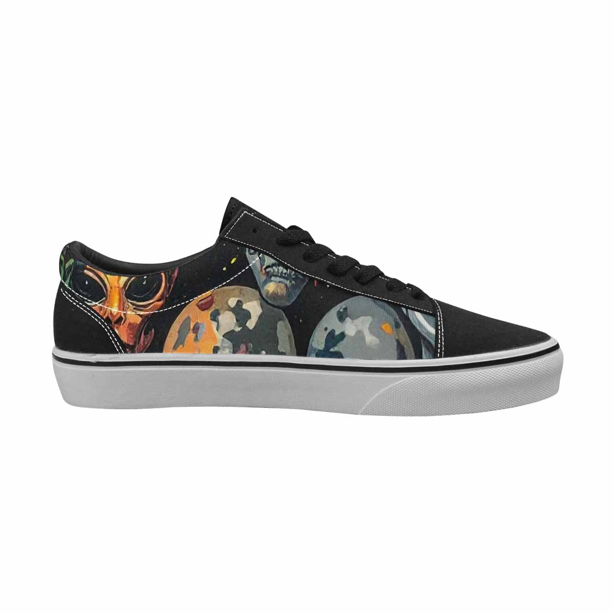 WOMEN'S Aliens × Camo Aliens Lace-Up Canvas Neon Fantasy Shoes