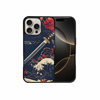 iPhone 16 Pro Max Case — Samurai Art Repeat Pattern, Custom Made Phone Cover