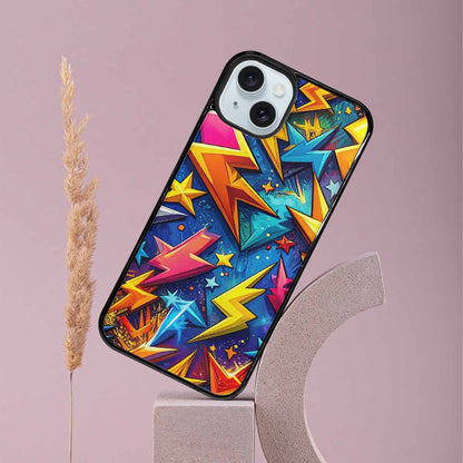 iPhone 15 Plus Case — Lightning Bolt Storm Pattern Hundreds Of, Custom Phone Case