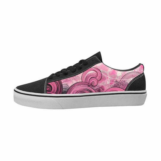 MEN'S Van Gogh Black & Pink Ink Canvas Boutique Kaleidoscope Custom Printed Shoes