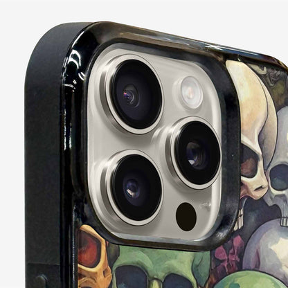iPhone 16 Pro Max Case — Skulls Pattern Hundreds Of Sma, Custom Print Case Cover