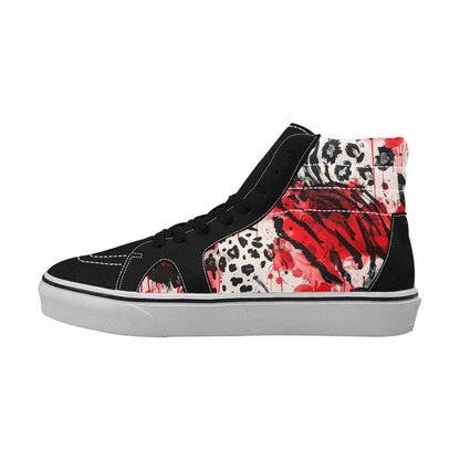 MEN'S Animal Print (black & High Top Canvas Y2K Custom Shoes