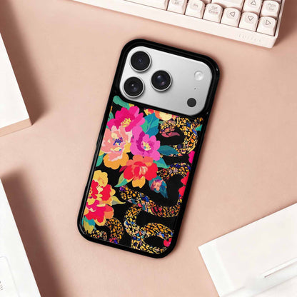iPhone 17 Pro Case — Snakes Print Floral Seamless Pattern Floral, Personalized Phone Case