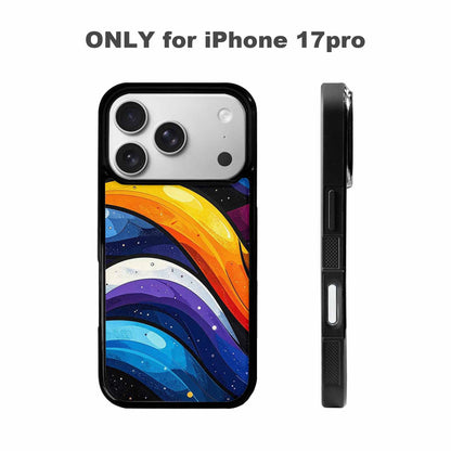 iPhone 17 Pro Case — Glossy Winter Wave Seamless Cartoon Cute, Custom Printed Phone Case