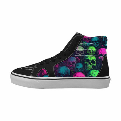 WOMEN'S Skulls - Neon High Top Canvas Aesthetic Sneakers