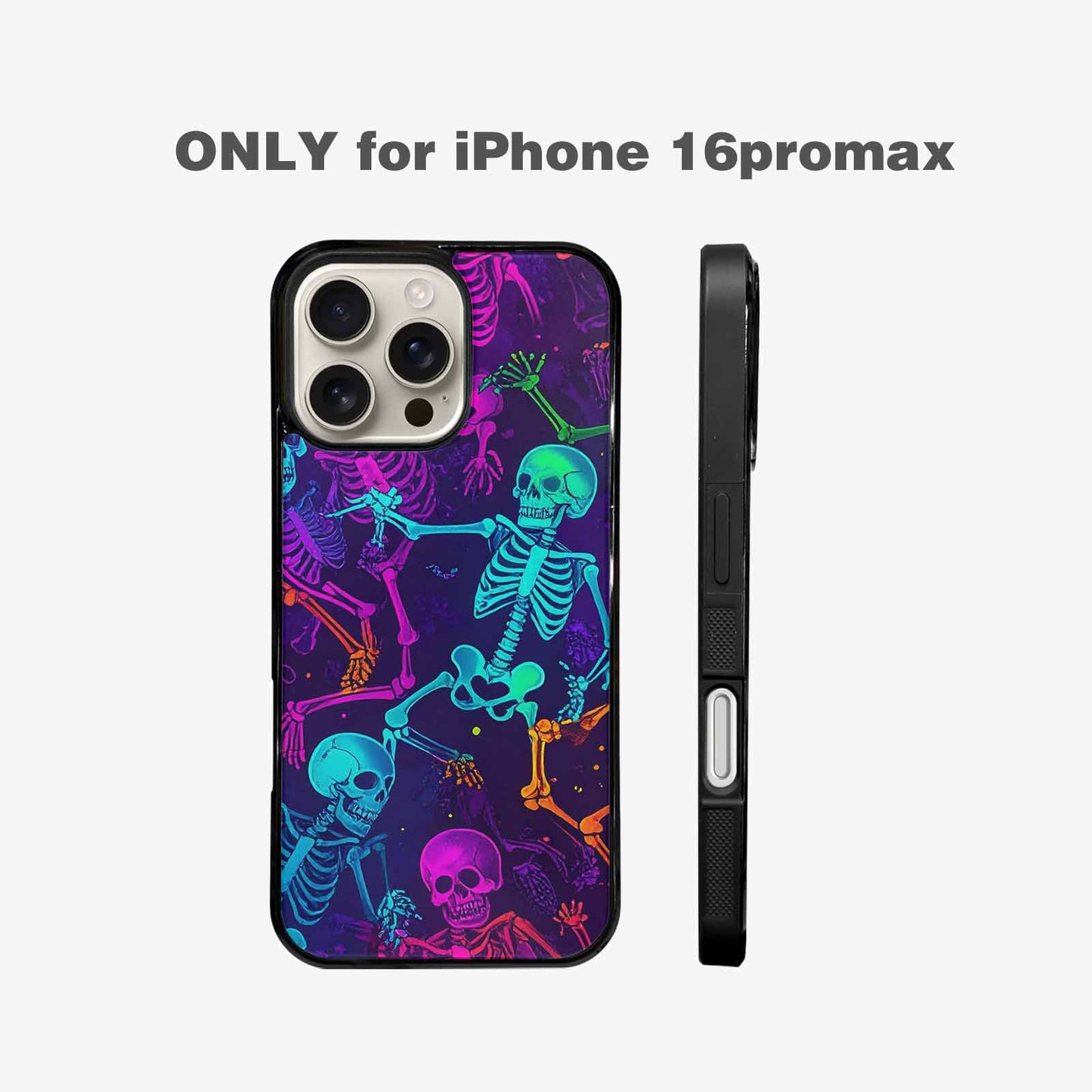 iPhone 16 Pro Max Case — Glowing Skeleton Pattern Hundreds Of Small, Customized Protective Case