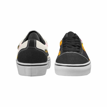 WOMEN'S Sunflower Burst Lace-Up Canvas Kaleidoscope Custom Sneakers