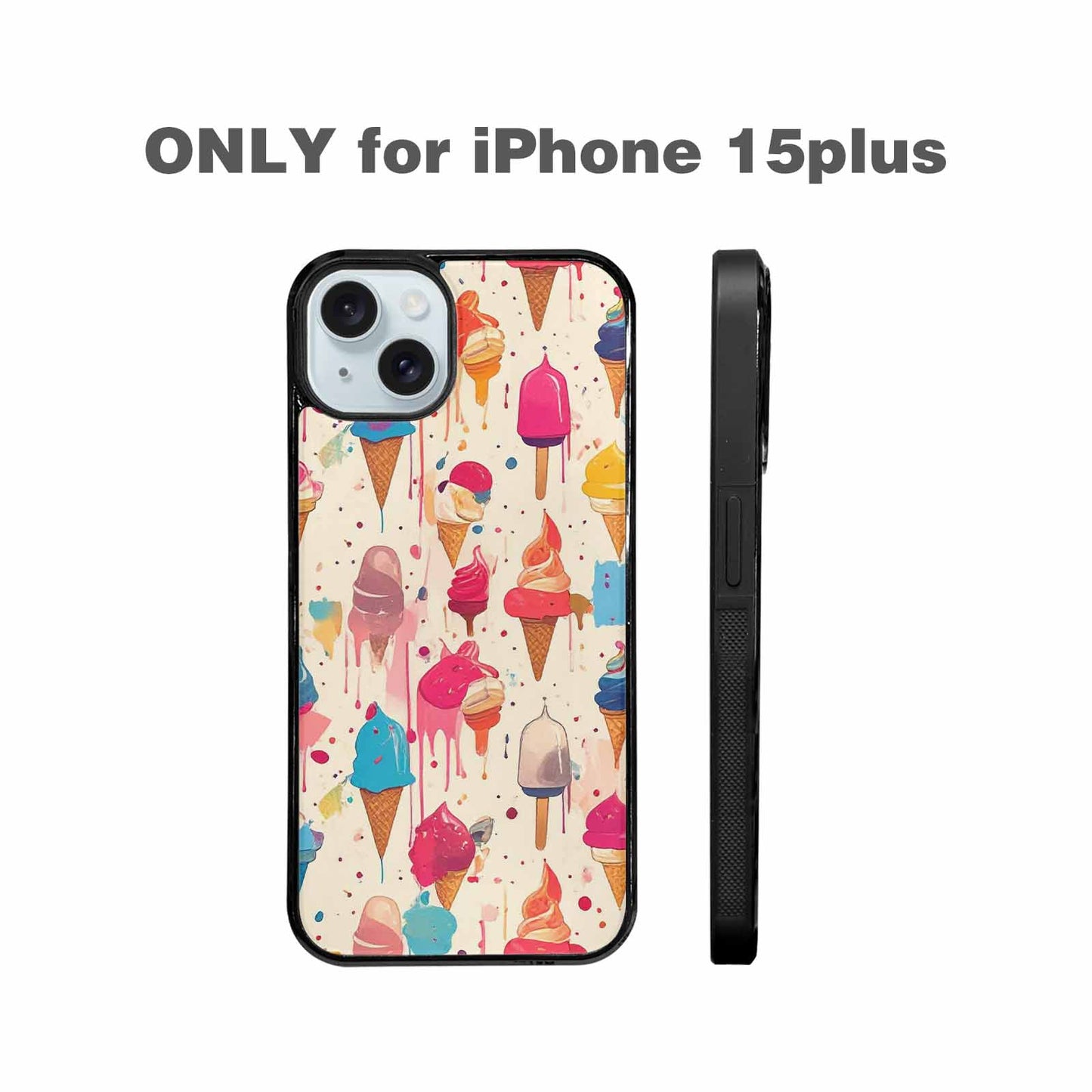iPhone 15 Plus Case — Ice Cream Motif Ice Cream Motifs, Custom Printed Phone Case